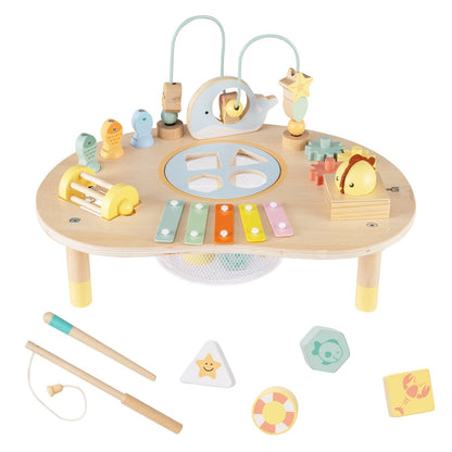 Wooden musical play table for toddlers, 7-in-1, by GBruno Store, view 4