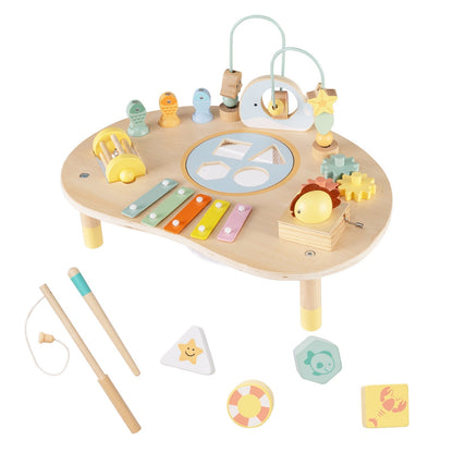 Wooden musical play table for toddlers, 7-in-1, by GBruno Store, view 3