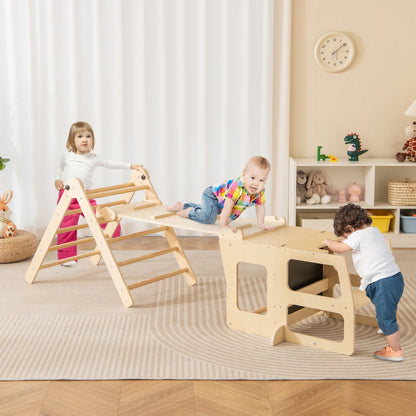 7-in-1 toddler climbing toy with connected table and chair set by GBruno Store