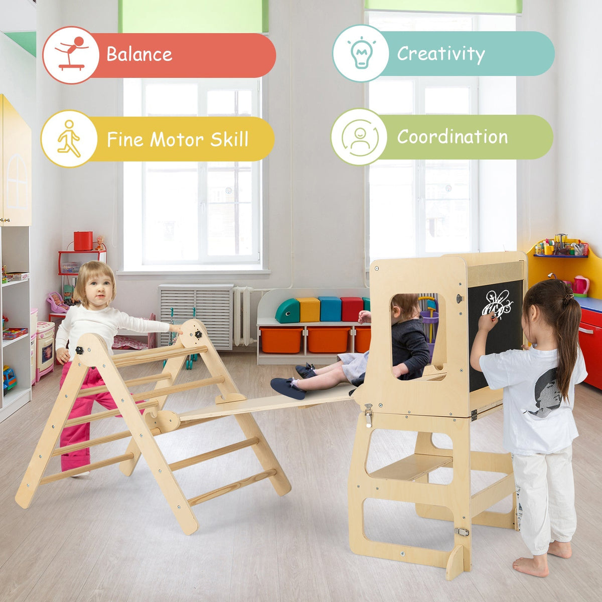 Kids climbing ramp, tunnel, table and chair set by GBruno Store, view 13