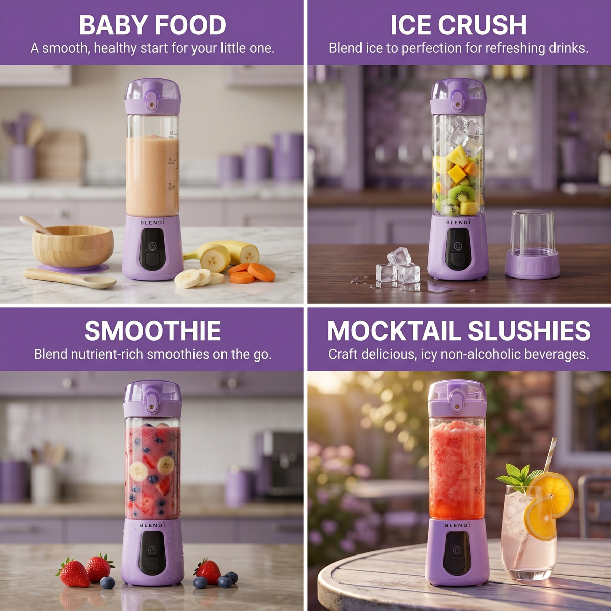 Pro+ Ice Crushing Portable Blender (17oz) by BLENDi