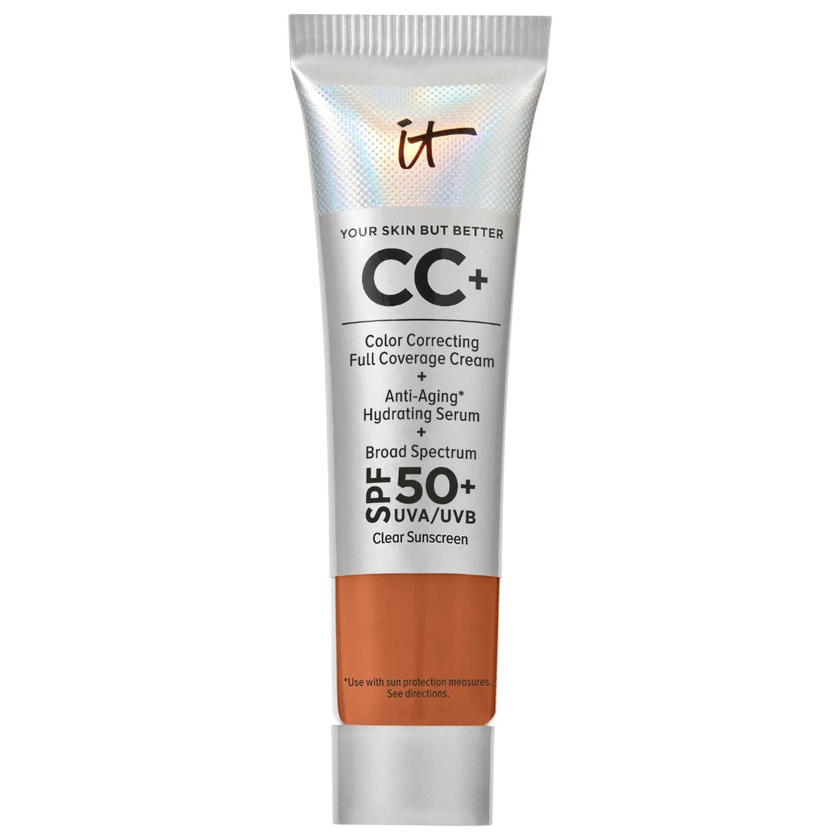 IT Cosmetics CC+ Cream Full Coverage Foundation SPF 50+: Hydrating, Anti-Aging, Color Correcting & Vegan - Conceals Acne, Dark Circles by Beauty Care Bag