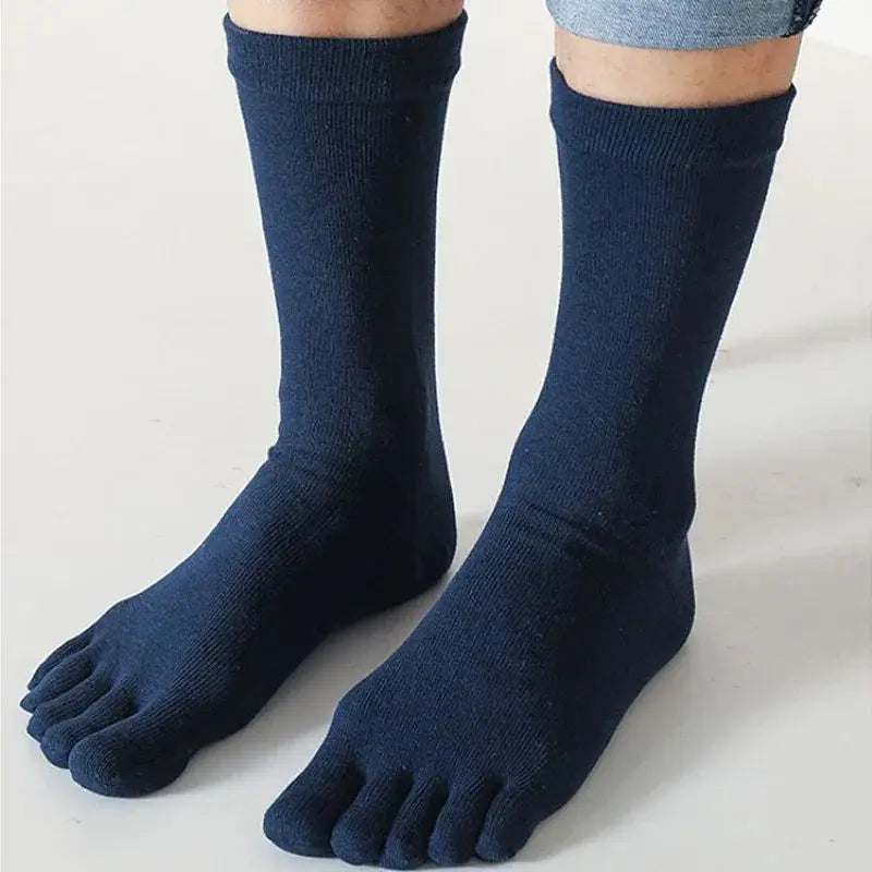 Five-toe cotton ankle socks, 5 pairs, by Torqelo.com, view 6