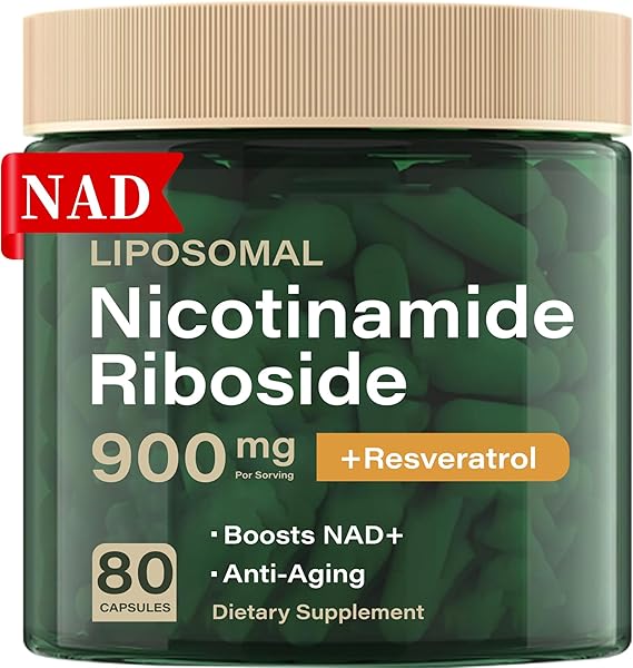 Liposomal Nicotinamide Riboside 900mg Resveratrol & Quercetin – NAD Supplement Plus for Anti Aging, Cellular Energy & Improve Health- 80 Capsules by KARONDA RENE LEWIS
