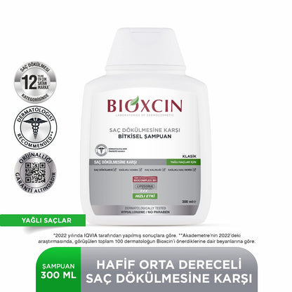 Bioxcin Anti-Hair Loss Shampoo for Oily Hair - Strengthens Hair Follicles, Prevents Hair Loss by Beauty Care Bag
