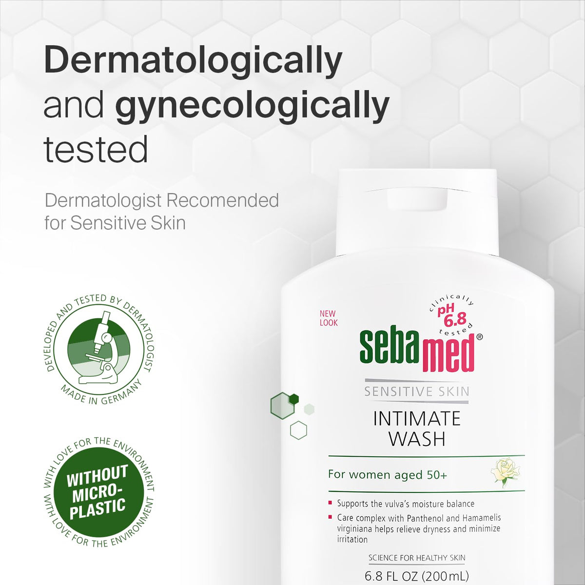 Sebamed Intimate Wash Gel pH 6.8 - Gentle Hygiene for Women Over 50, Natural Intimate Care by Beauty Care Bag