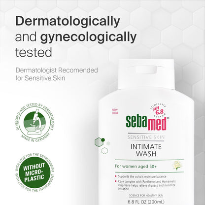 Sebamed Intimate Wash Gel pH 6.8 - Gentle Hygiene for Women Over 50, Natural Intimate Care by Beauty Care Bag
