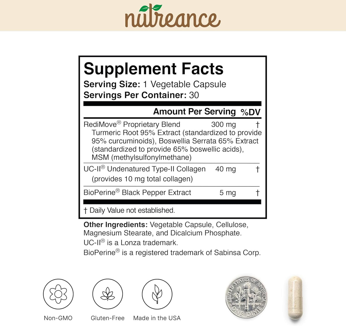 RediMove Natural Joint Support Supplement - 30 Count by Shahmori