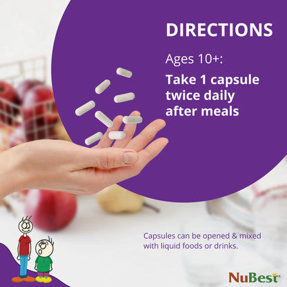 NuBest Tall 10+, Powerful Growth for Kids & Teens (10+), Milk Drinkers, 60 Capsules by NuBest Nutrition® by Shahmori