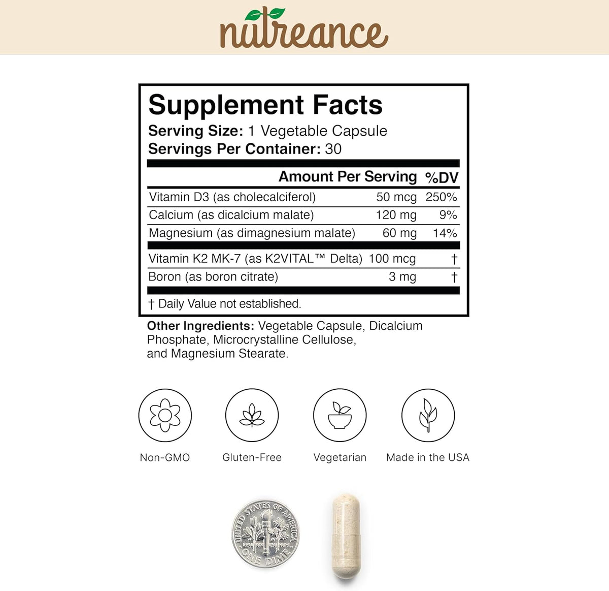 Natural Bone Support Supplement - Non-GMO, Gluten-Free by Shahmori