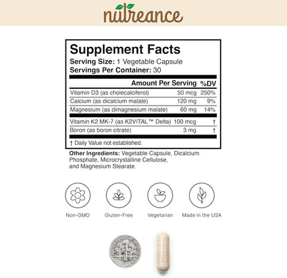 Natural Bone Support Supplement - Non-GMO, Gluten-Free by Shahmori