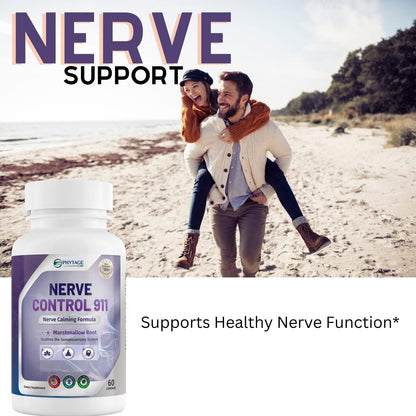 Nerve Control 911 - Natural Plant Based Nerve Health Supplement by Shahmori