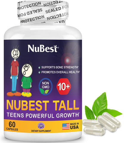 NuBest Tall 10+, Powerful Growth for Kids & Teens (10+), Milk Drinkers, 60 Capsules by NuBest Nutrition® by Shahmori