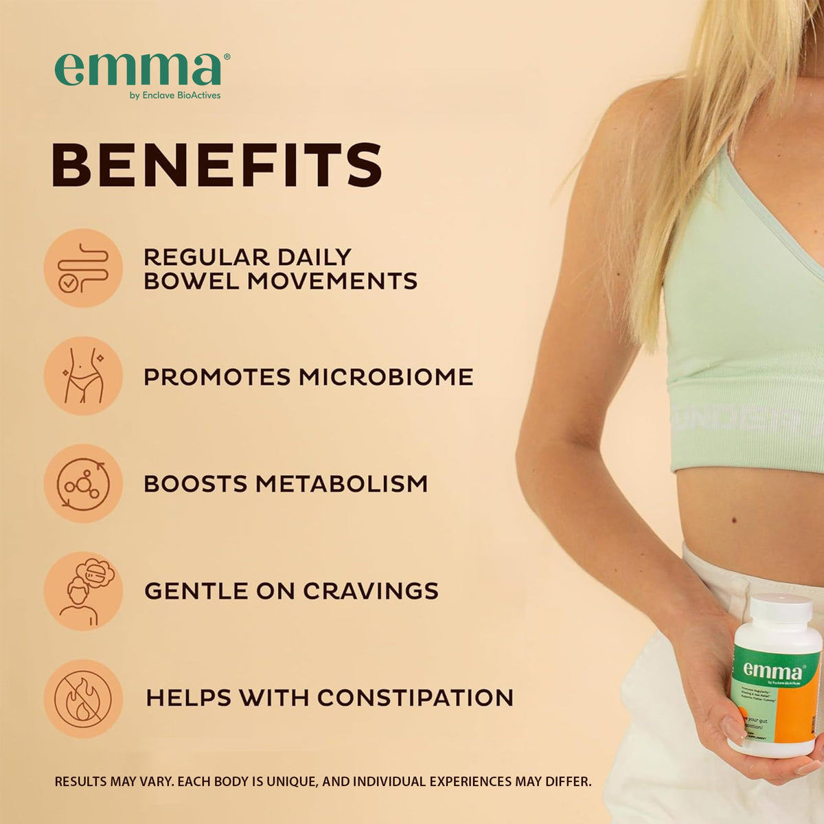 Emma Gut Health Supplement for Digestive Support & Bloating Relief – Doctor-Formulated, 60 Capsules by Shahmori