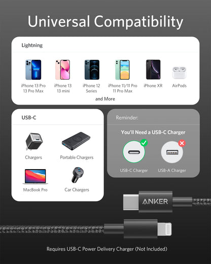 Anker <b>331</b> USB-C to Lightning Cable by Anker