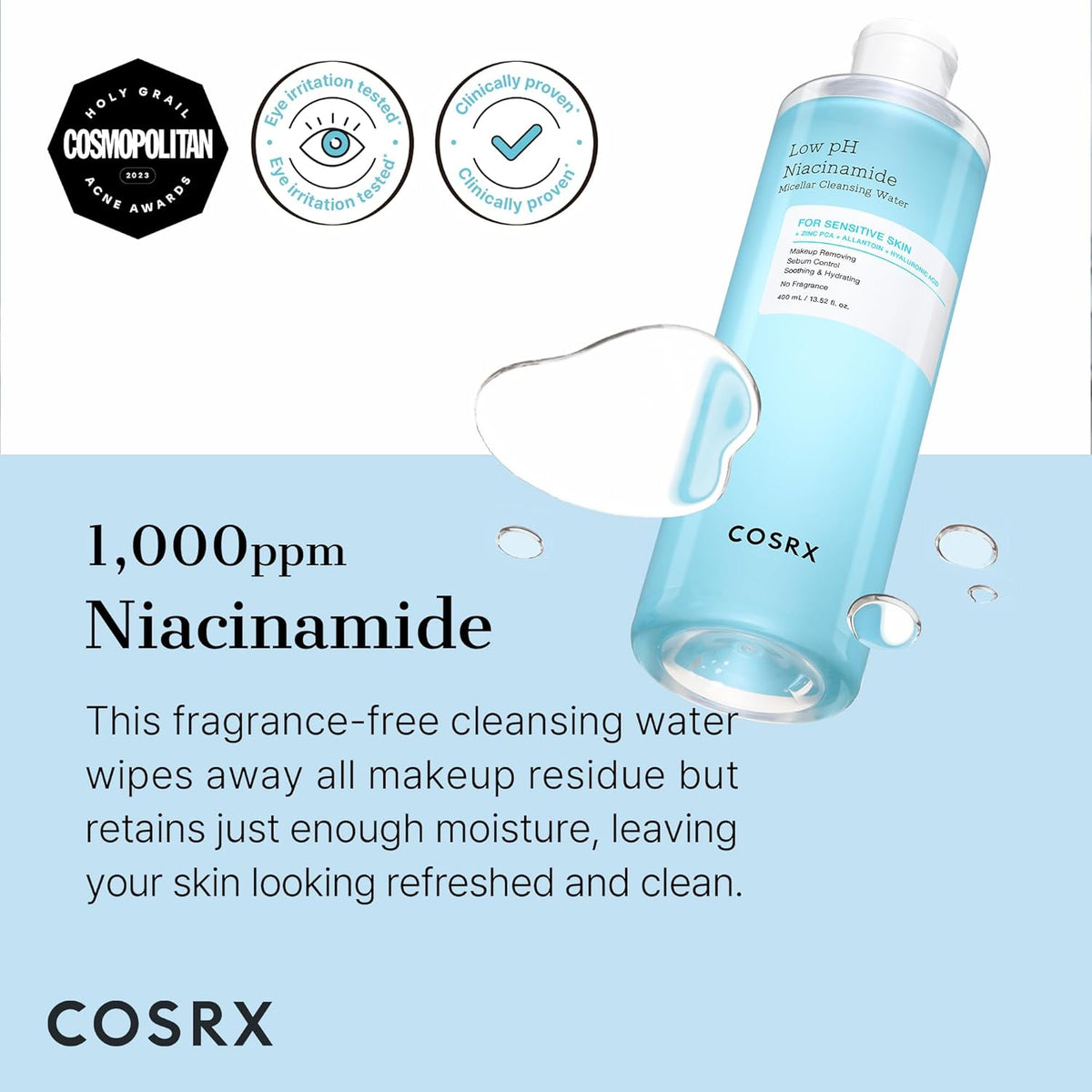 Cosrx Low pH Niacinamide Micellar Cleansing Water by AsiaBeautyMall