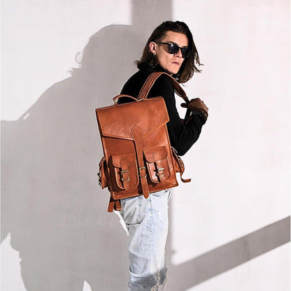 Vintage Leather Backpack Rucksack by Classy Leather Bags