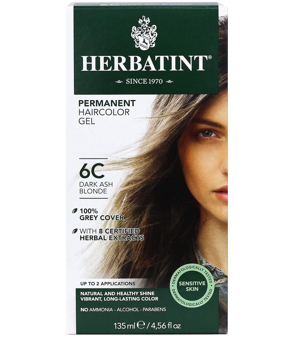 Herbatint Dark Ash Blonde Hair Dye - Natural, Ammonia-Free Hair Coloring with Aloe Vera by Beauty Care Bag