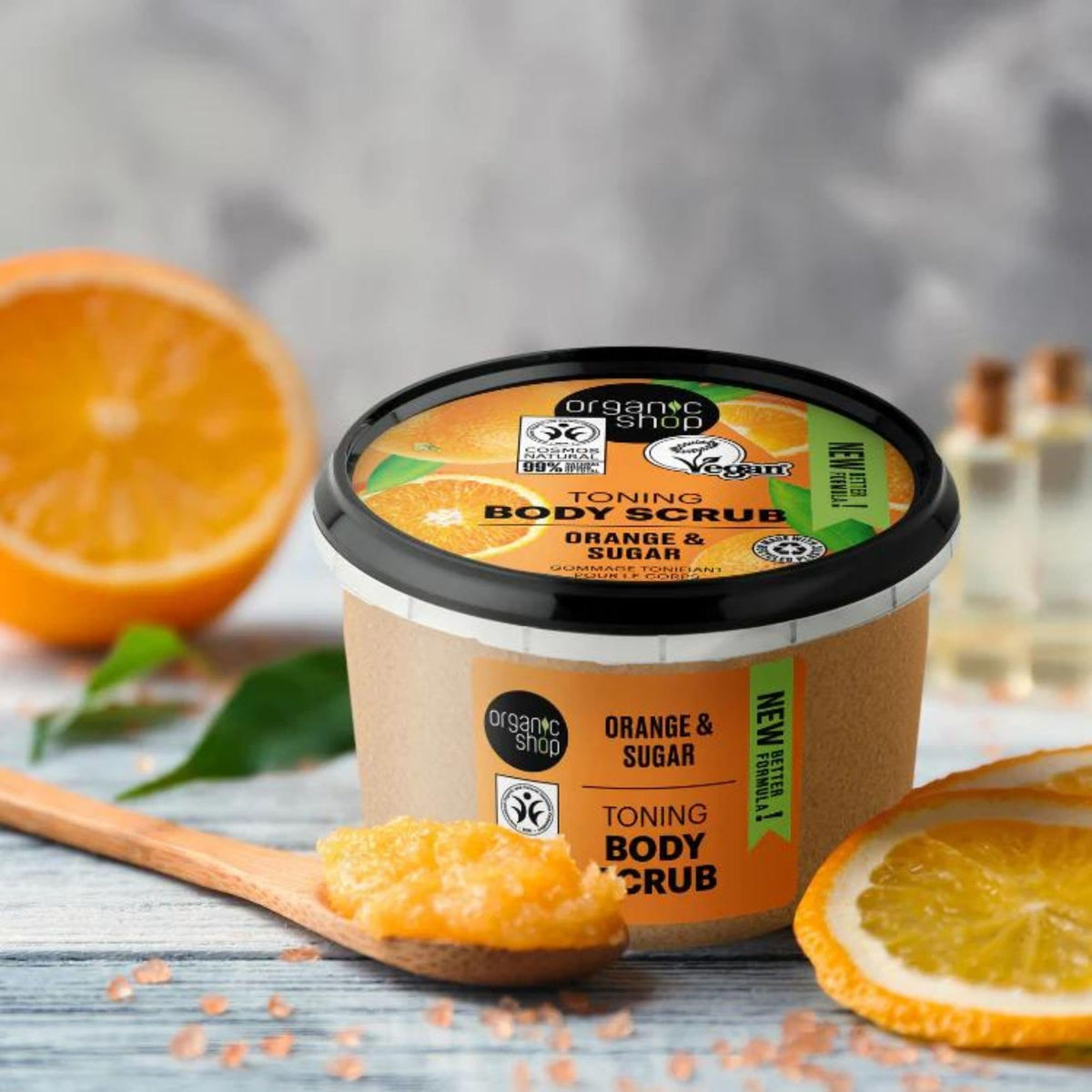 Organic Shop Citrus Body Scrub - Natural Skincare with Vitamin C, 12.17 fl oz by Beauty Care Bag