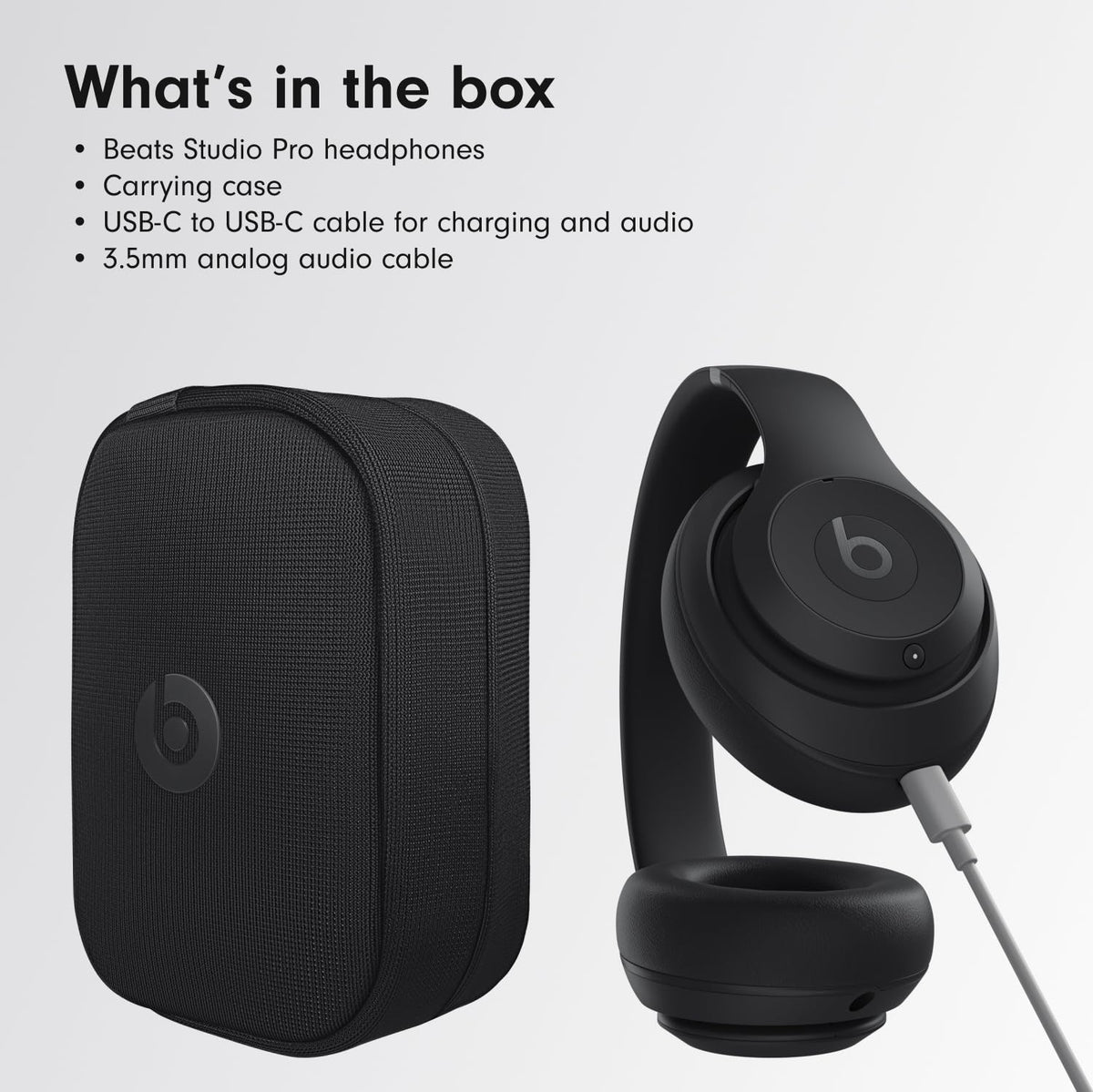 Beats Studio Pro Premium Wireless Over-Ear Headphones- Up to 40-Hour Battery Life, Active Noise Cancelling, Great for Travel & Commuting, USB-C Lossless Audio, Apple & Android Compatible -Black (Refurbished) by EasyOptionXY
