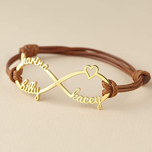 Mom Bracelet With Kids Names, Infinity Bracelet With Names,Mom Jewelry by Green Millie