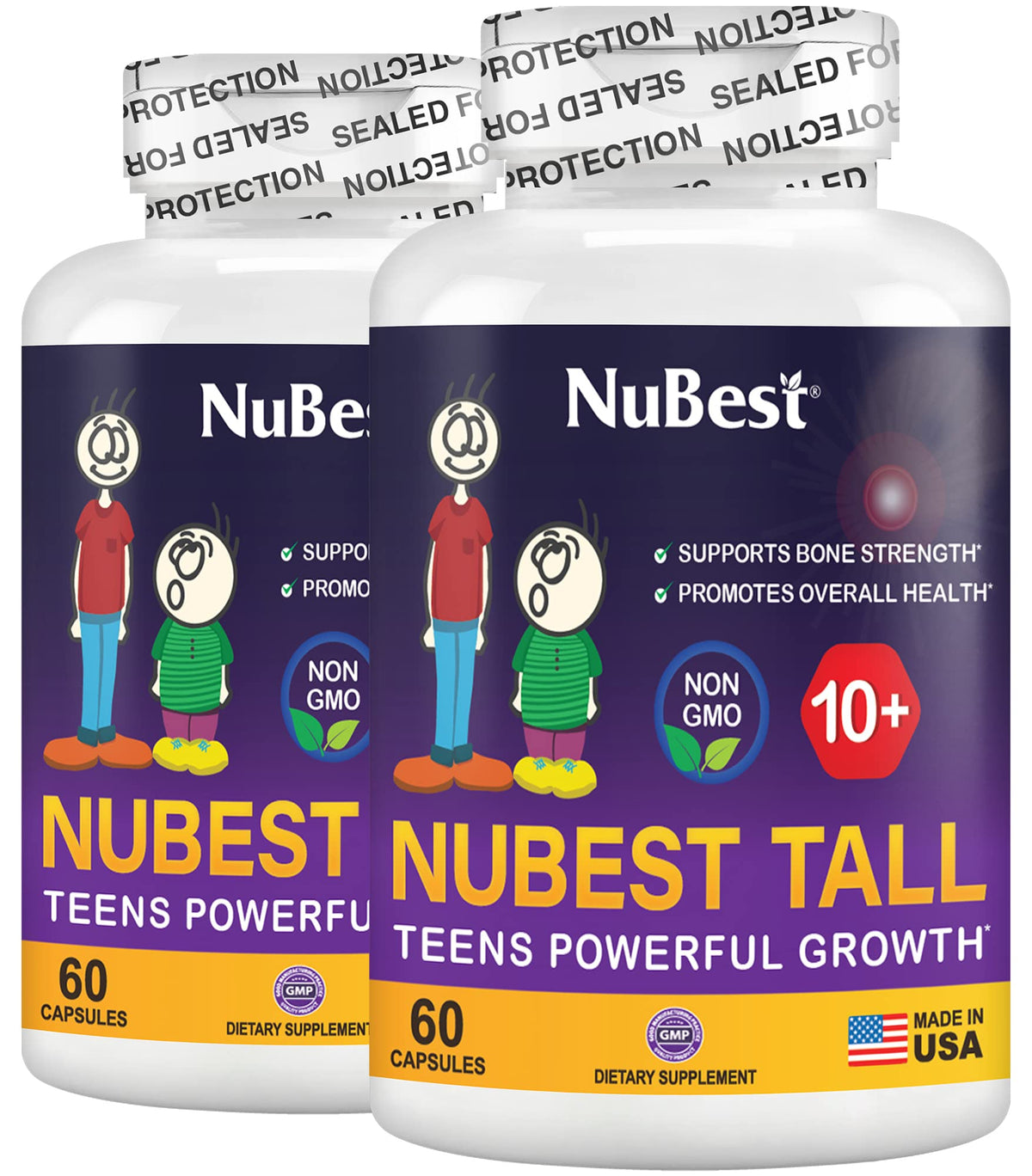 NuBest Tall 10+, Powerful Growth for Kids & Teens (10+), Milk Drinkers, 60 Capsules by NuBest Nutrition® by Shahmori