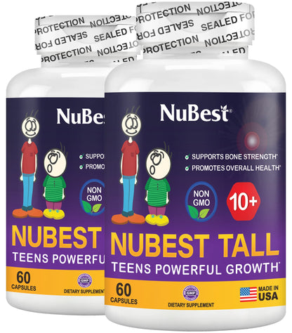 NuBest Tall 10+, Powerful Growth for Kids & Teens (10+), Milk Drinkers, 60 Capsules by NuBest Nutrition® by Shahmori