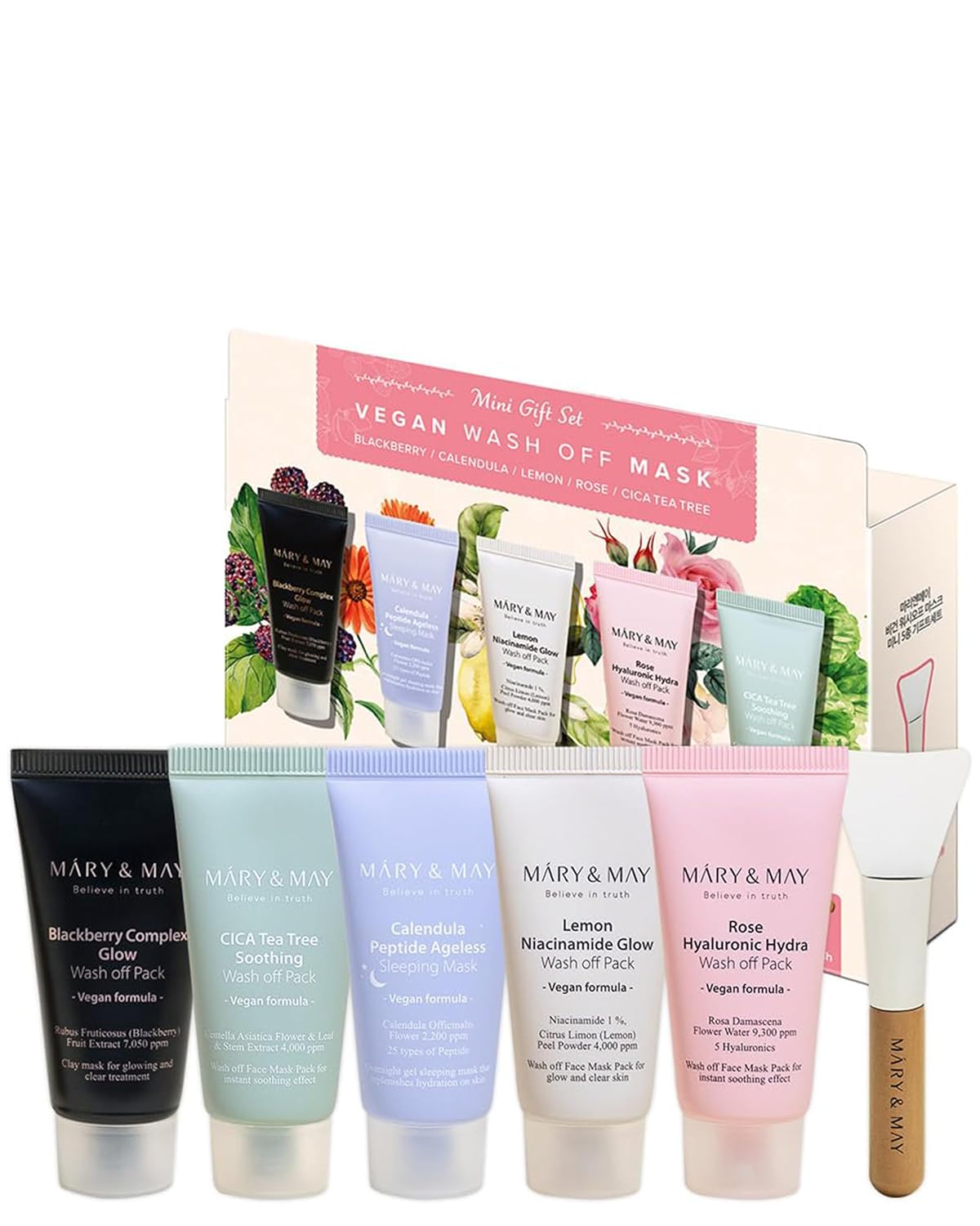 Mary & May Vegan Wash Off Mask Mini Gift Set by AsiaBeautyMall