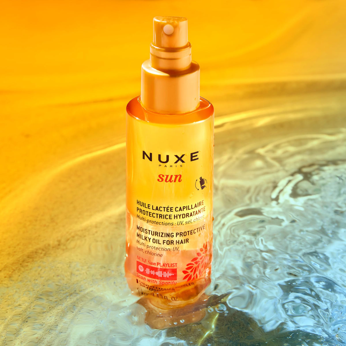 Nuxe Sun Moisturizing & Protective Dual-Phase Hair Care Milk - 3.38 fl oz - UV Protection for Color-Treated Hair by Beauty Care Bag
