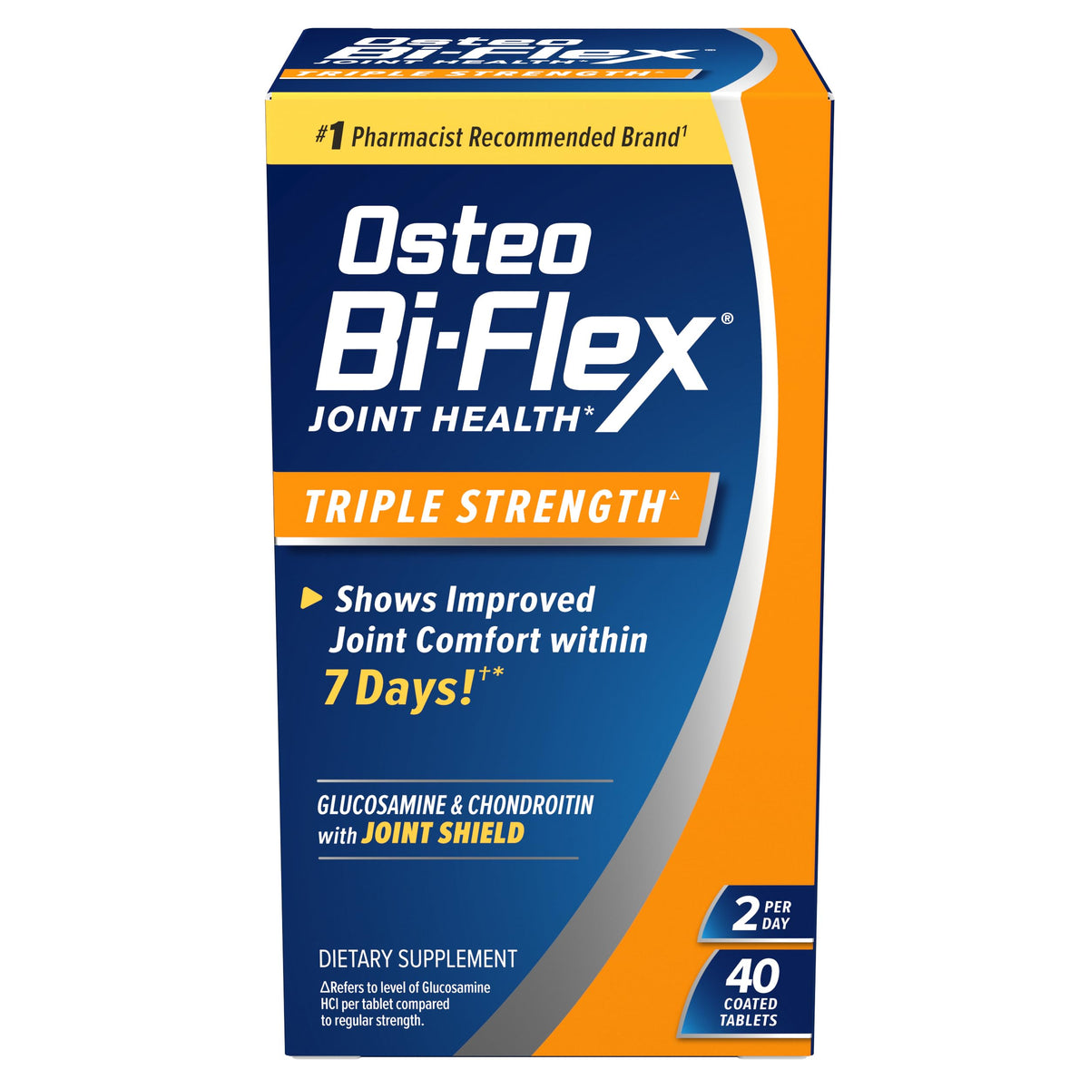 Osteo Bi-Flex Advanced Triple Strength Joint Health Supplement - 40 Tablets with Glucosamine, Chondroitin & MSM by Beauty Care Bag