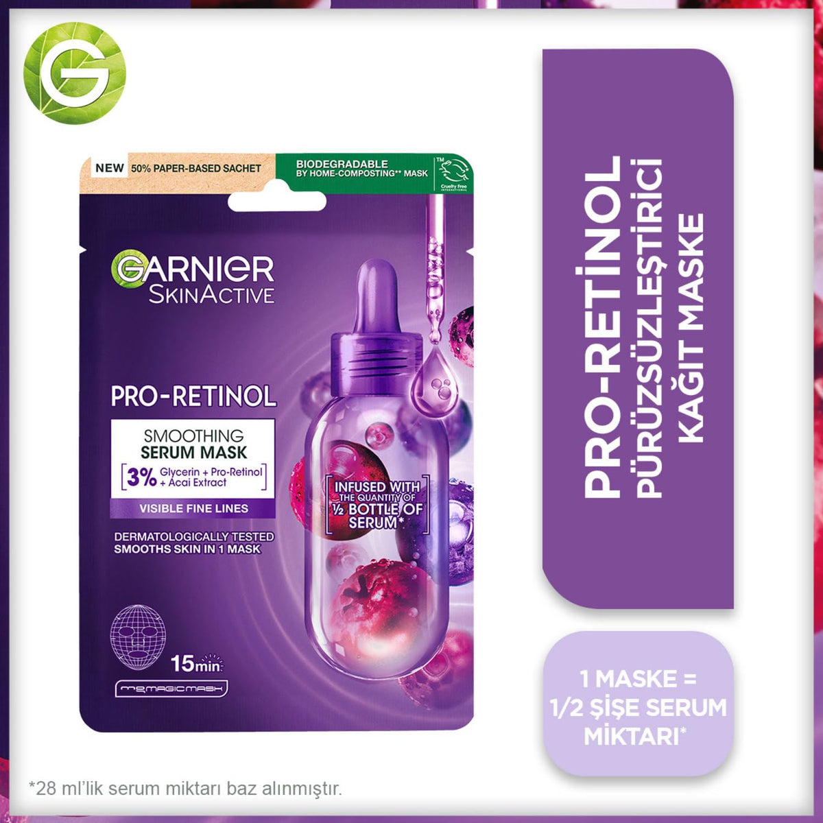 Garnier pro-retinol sheet mask – view 3
