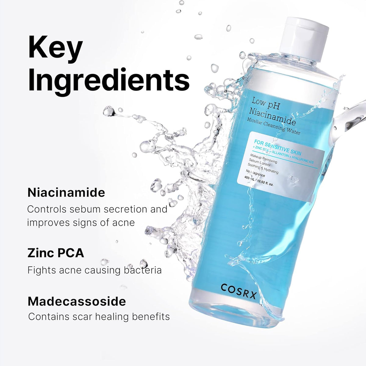 Cosrx Low pH Niacinamide Micellar Cleansing Water by AsiaBeautyMall