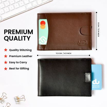 Avera Group Slim Genuine Leather Rfid Blocking Bifold Wallet With Money Clip by Avera Group