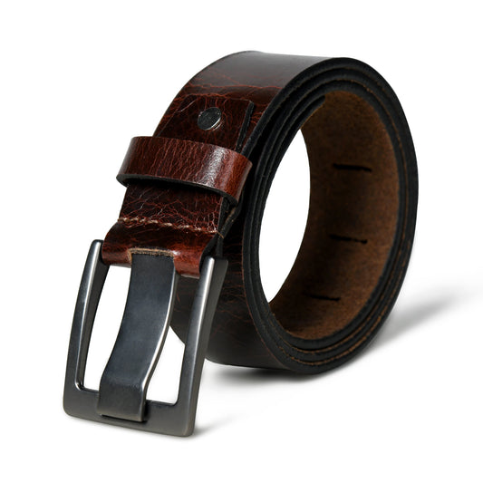 Pinecrest Dark Brown Leather Belt by Classy Leather Bags