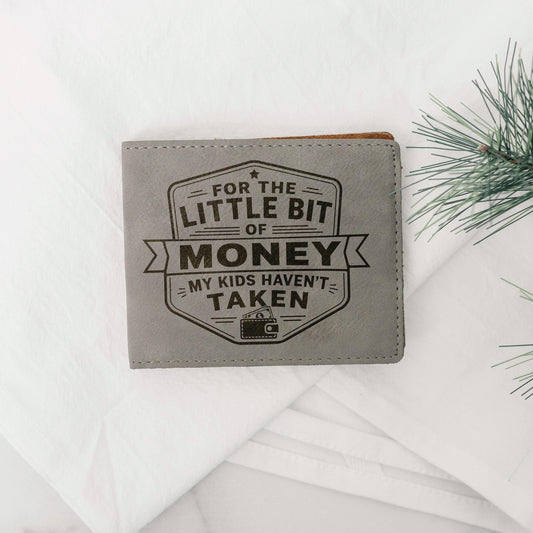 Engraved Wallet For Dad – Brown Leather Slim Bifold Wallet With Card Slots by Joyful Moose