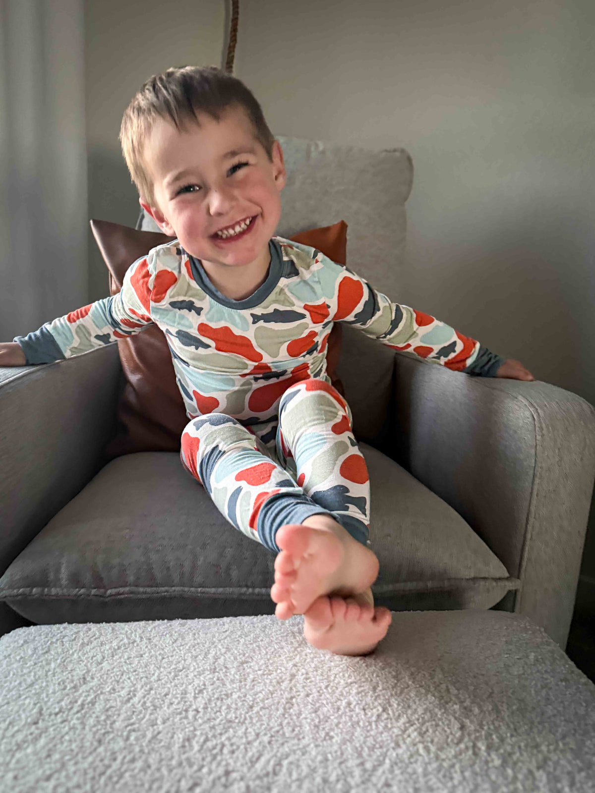 Camo fish bamboo pj set by Keep the Littles Wild