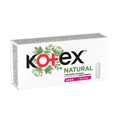 Kotex Natural Super tampons, 16 count