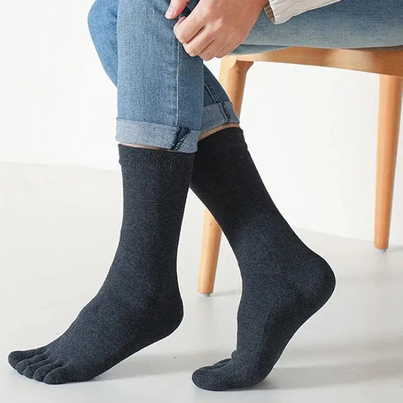 Five-toe cotton ankle socks, 5 pairs, by Torqelo.com, view 7
