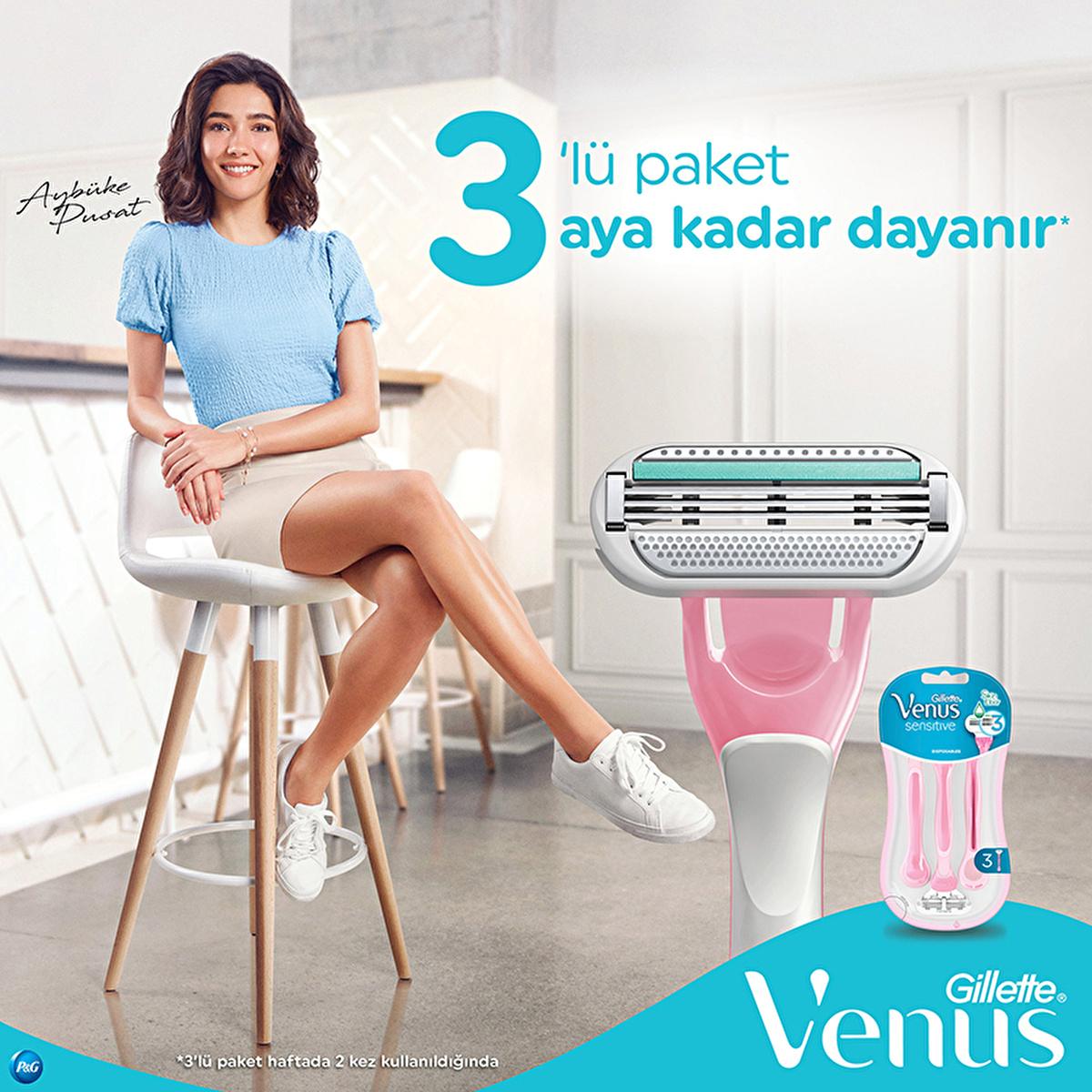 Gillette Venus Sensitive: Women's Razor for Smooth, Irritation-Free Shaving - Designed for Best Razor for Sensitive Skin by Beauty Care Bag