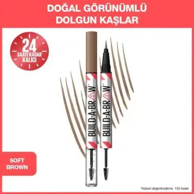 Maybelline Build-A-Brow: 2-in-1 Soft Brown Eyebrow Pen & Setting Gel | Long-Lasting Definition, Easy Application, Natural Look by Beauty Care Bag