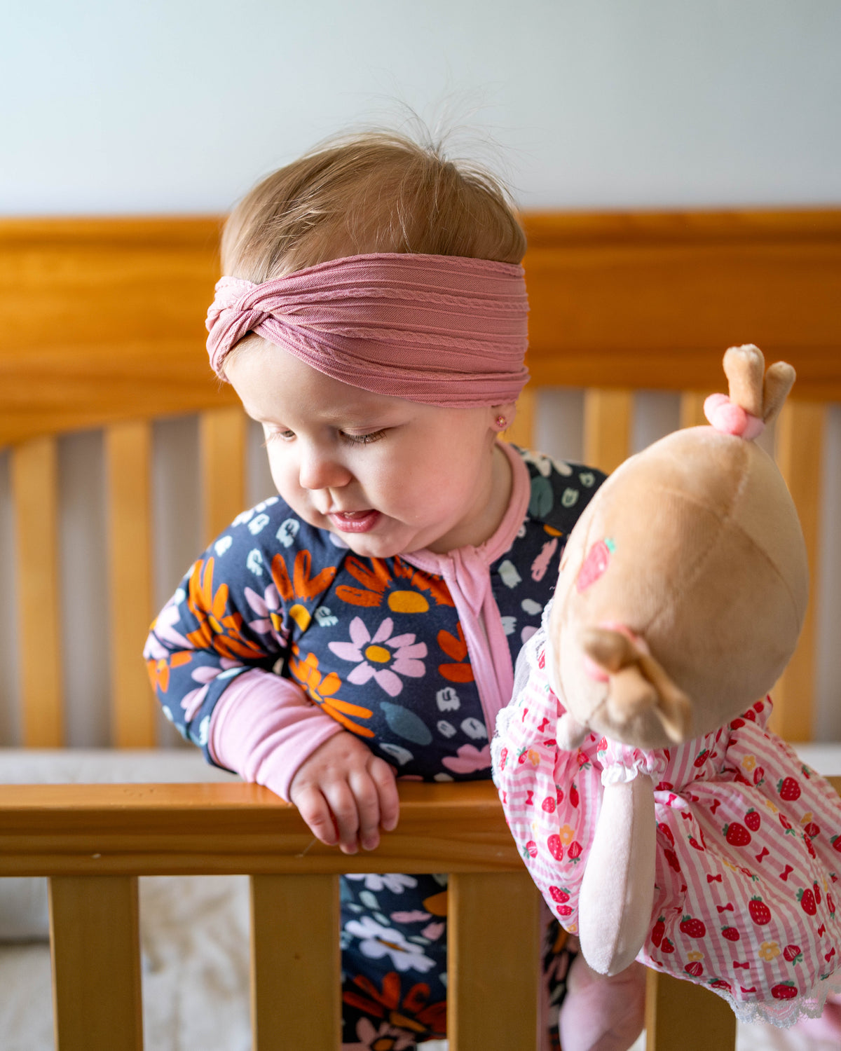 Navy wildflower bamboo zippy by Keep the Littles Wild