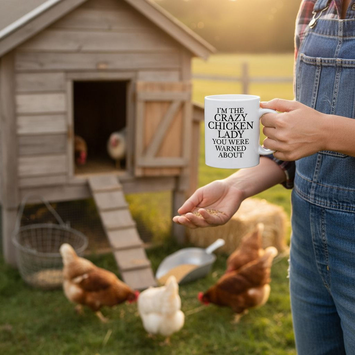Funny Chicken Mug - Ceramic Coffee Cup | Dishwasher Safe, Microwave Safe Gift by Joyful Moose