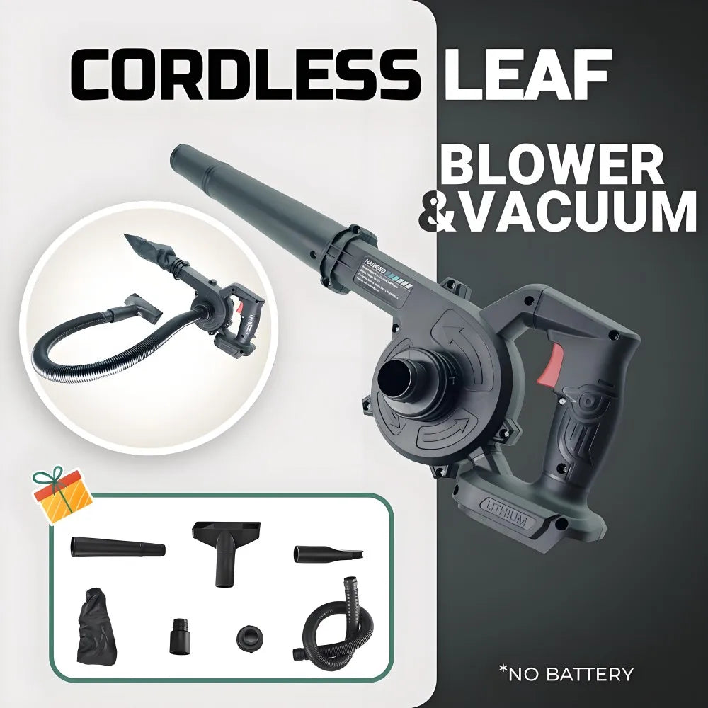 Cordless 2 in 1 Air Blower & Vacuum Cleaner, Leaf Dust Collector for Car, Computer, Garden, Compatible with Makita 18V/21V by Torqelo.com