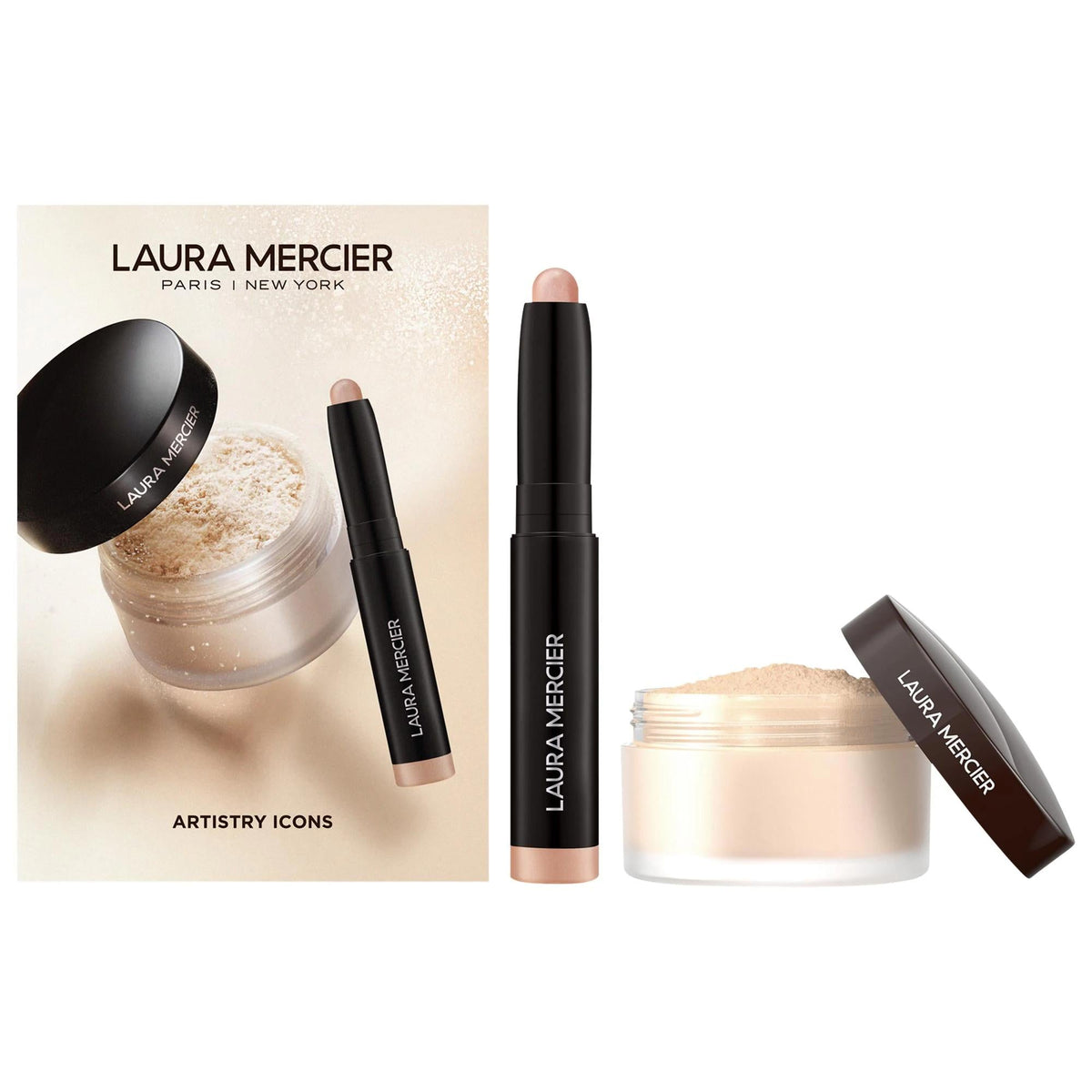 Laura Mercier mini Caviar Stick eyeshadow and setting powder set