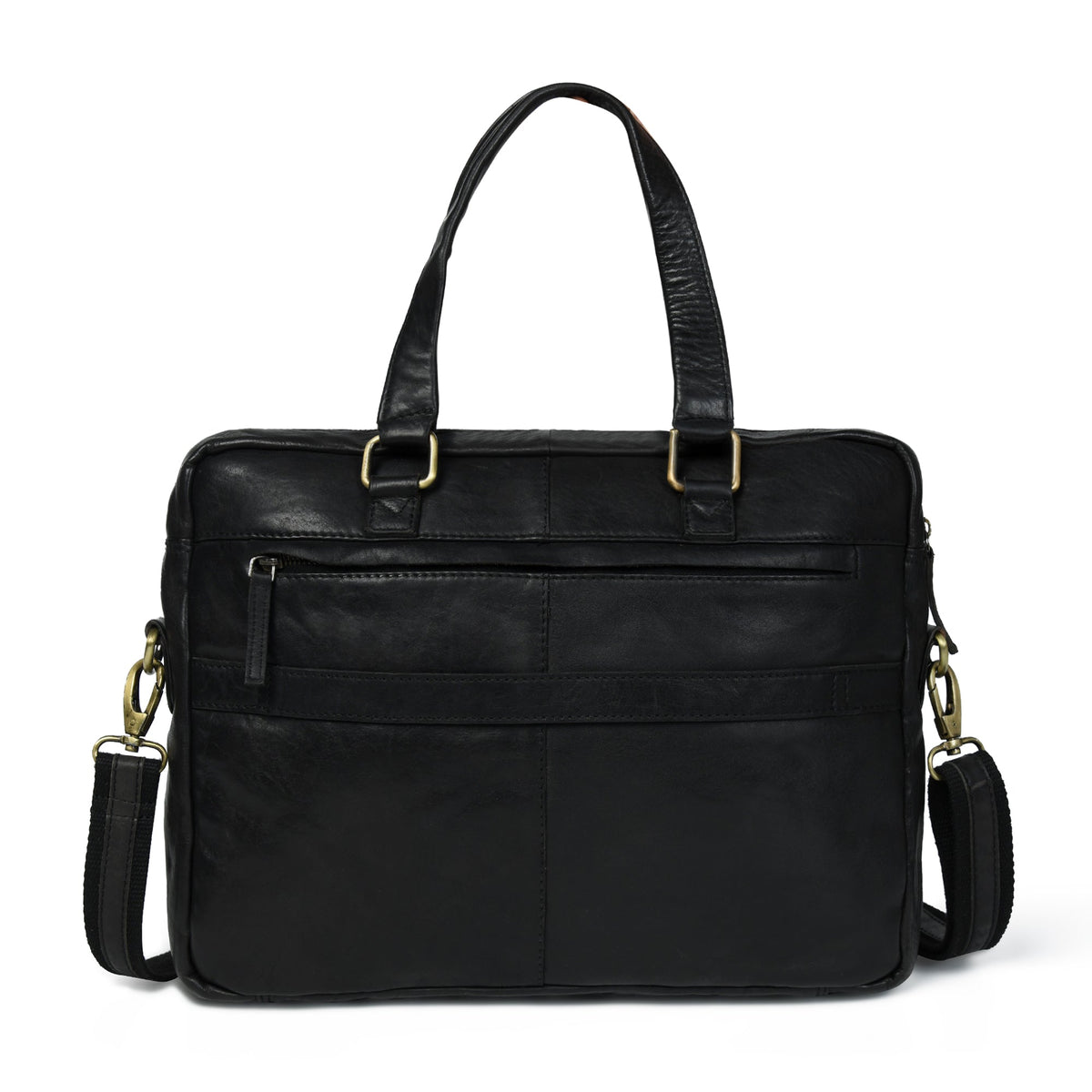 The Modern Briefcase Black by Classy Leather Bags