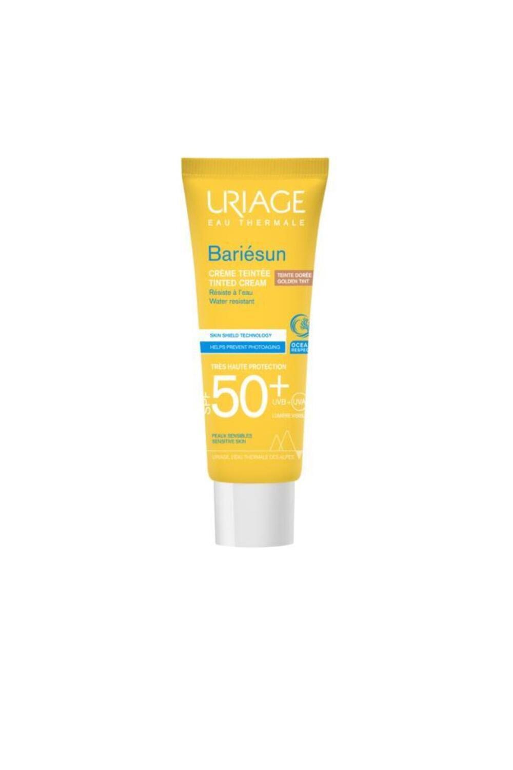 Uriage Bariesun Golden Tinted Sunscreen SPF 50+ - Anti-Aging Sun Protection for Sensitive Skin - Broad Spectrum UVA/UVB Defense, Non-Comedogenic, 1.69 fl oz by Beauty Care Bag