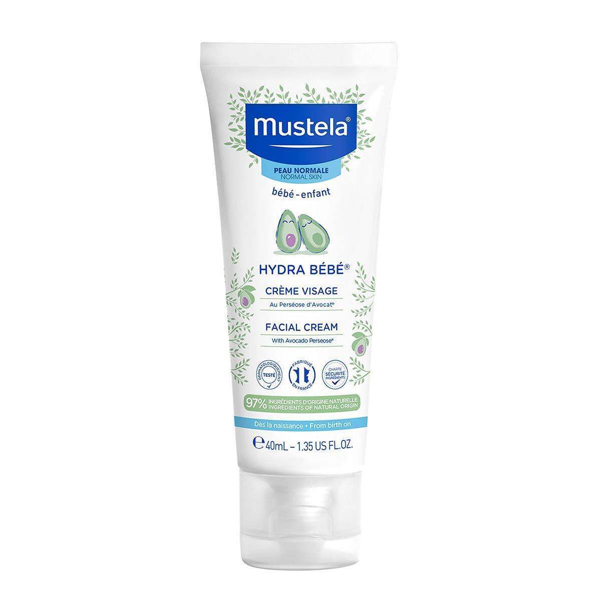 Mustela Hydra Bebe Baby Face Cream: Organic Avocado, Gentle Newborn Moisturizer for Sensitive Skin | Daily Hydration & Protection by Beauty Care Bag