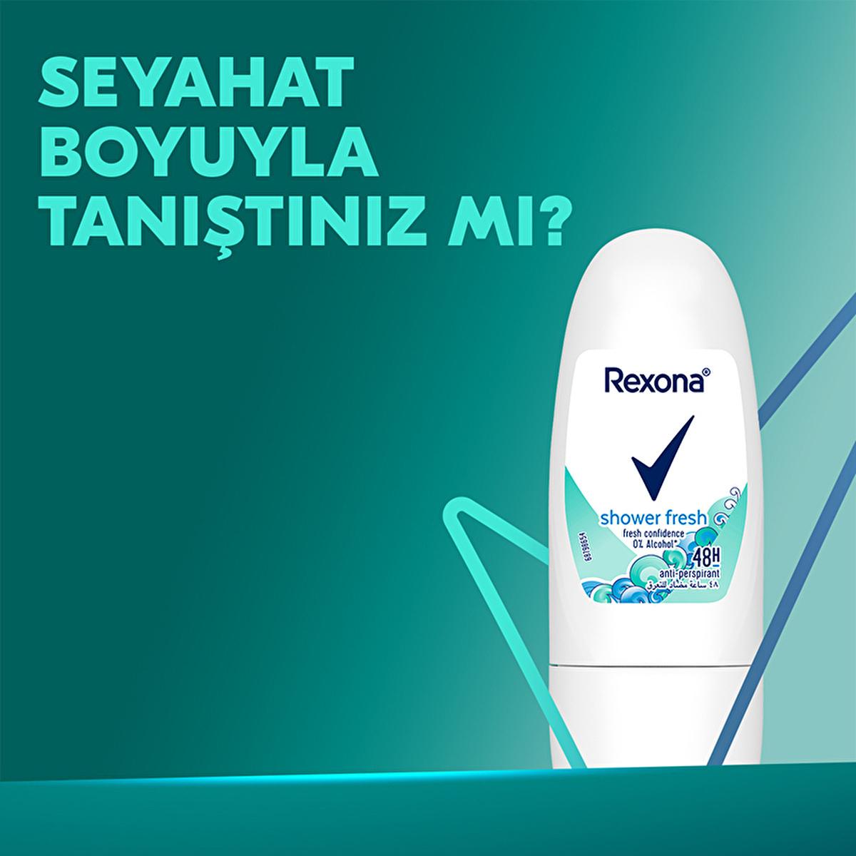 Rexona Shower Fresh Mini Roll-On Deodorant: 48-Hour Protection, Travel-Friendly, Long Lasting Antiperspirant by Beauty Care Bag