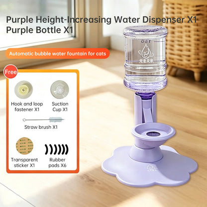 Gravity Cat Water Dispenser, No Electricity, Filter-Free, Adjustable Height Pet Fountain for Cats & Small Dogs by eprolo