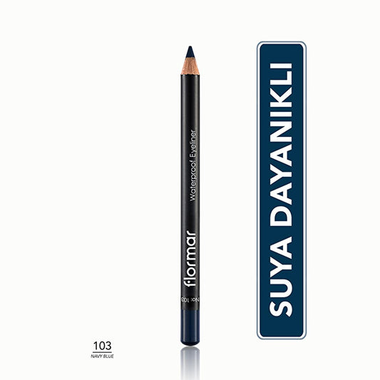 Flormar Waterproof Mat Eyeliner - Intense Pigment, Long-Lasting, Smudge-Proof - Navy Blue by Beauty Care Bag
